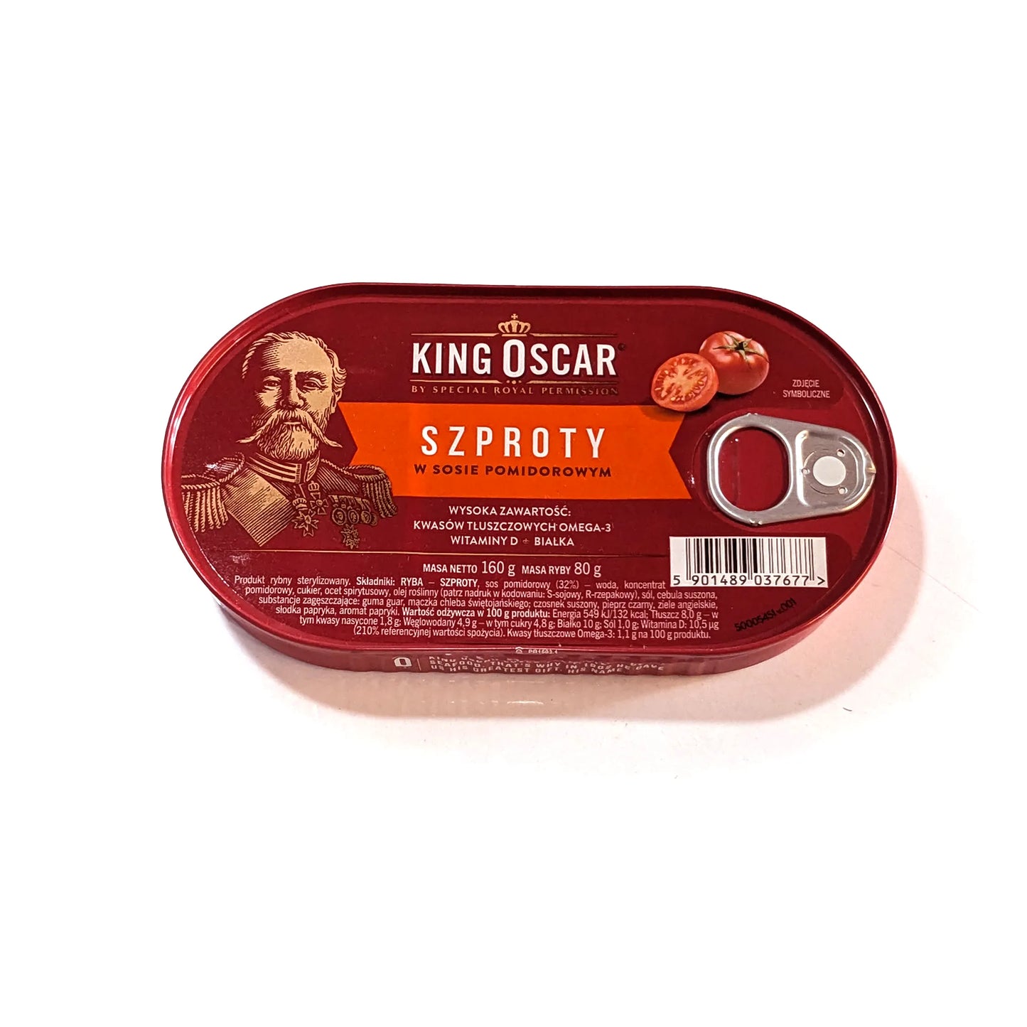 Premium Sprats in Tomato Juice 'King Oscar'