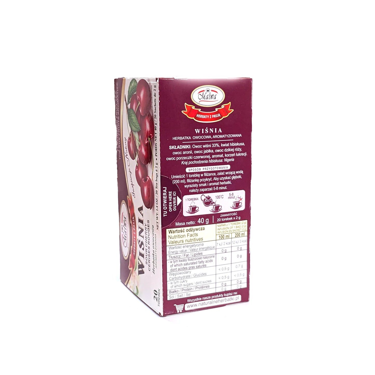 Премиальный вишневый настой (пакетики) «Мальва»