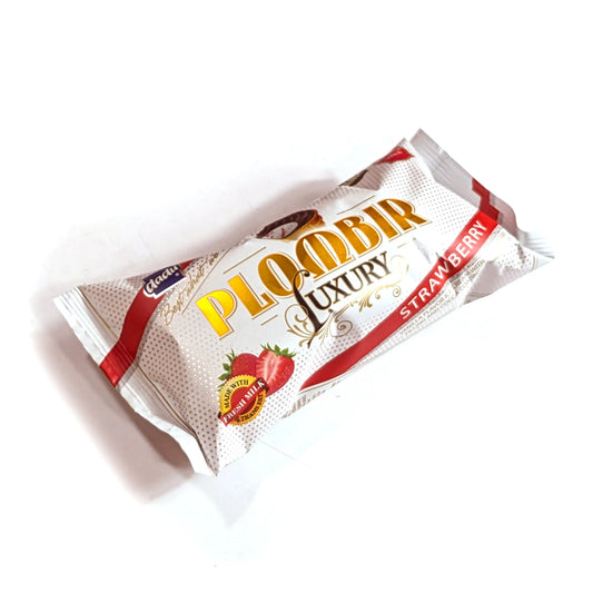 Deluxe Ice-Cream 'Plombir' Strawberry (in chocolate)