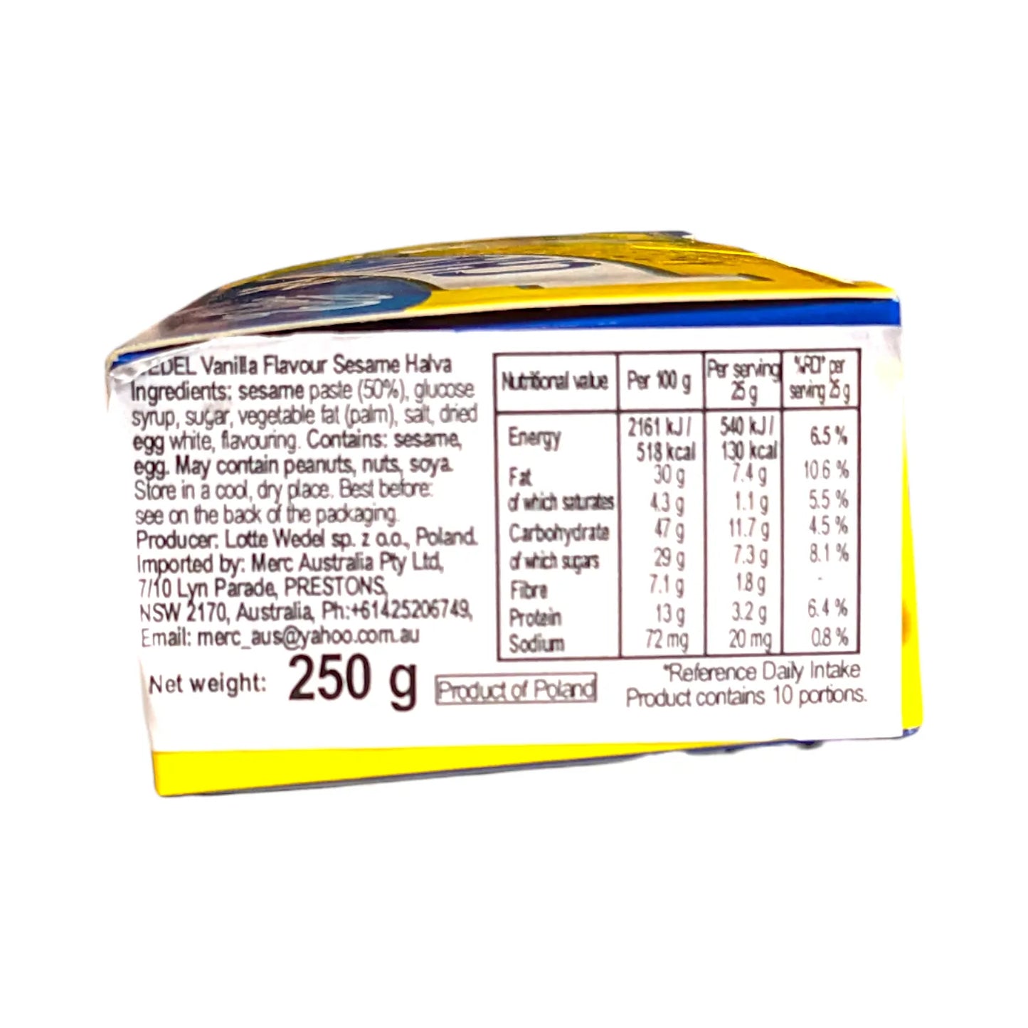 Deluxe Soft 'Halva' Delicacy 'Wedel' (with sesame seeds) 250g