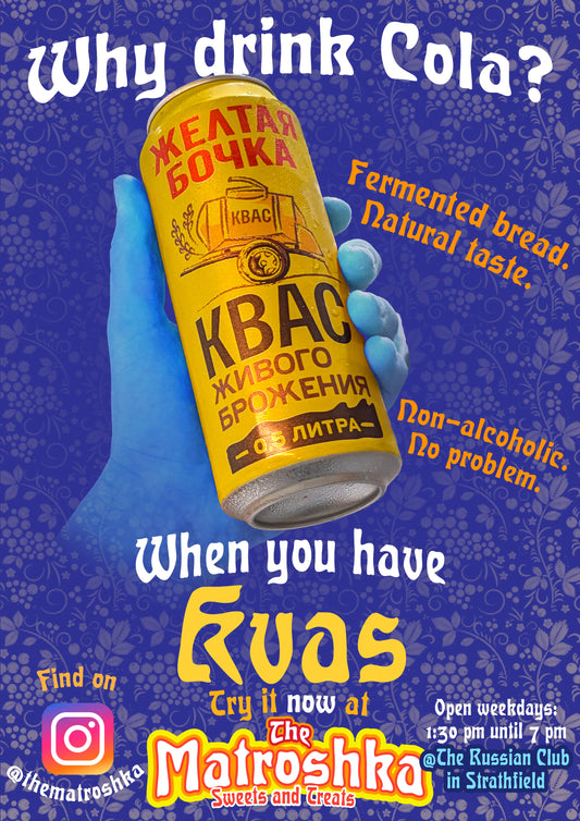 The classic Russian all-natural soft drink - Kvas!