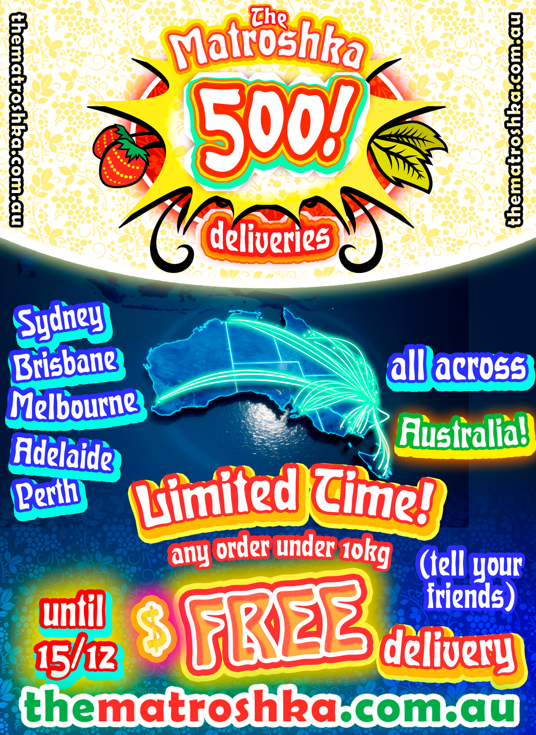 FREE Deliveries with our 500 orders!