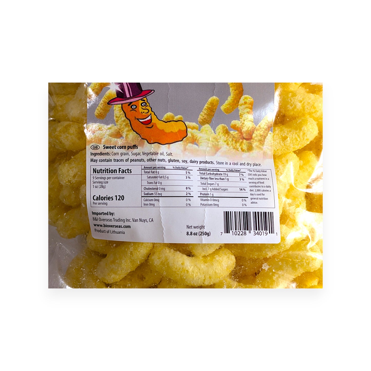 Crunchy Sweet Corn Puffs 'AmberRye'