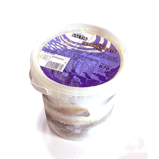 Tasty Full-Length Herring Fillets 670g