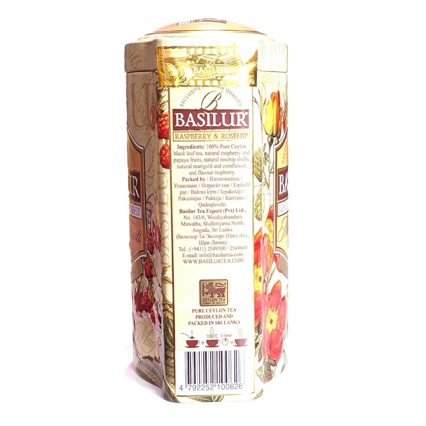 Basilur 'Raspberry & Rosehip' Black Tea Infusion (loose leaf)