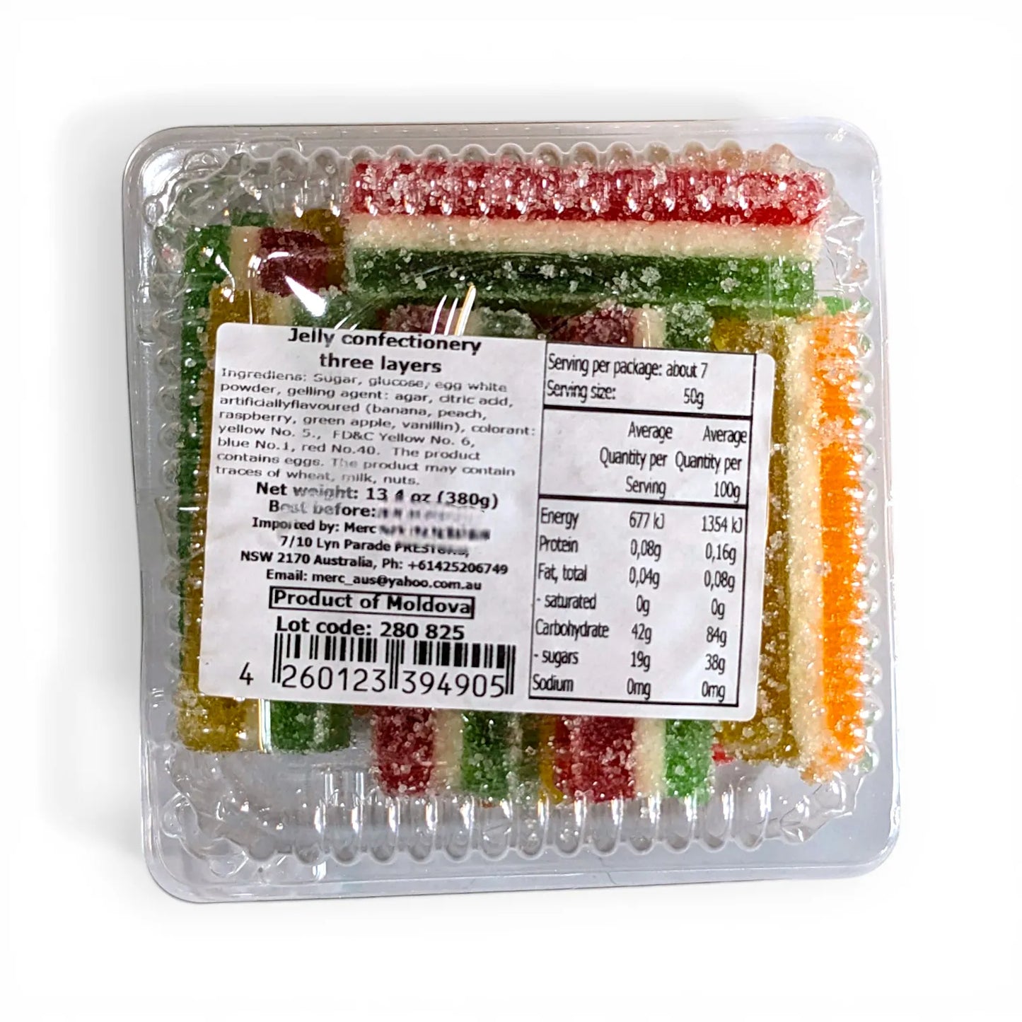 Russian Jelly 'Marmalade' Sticks Box 'Belevini'