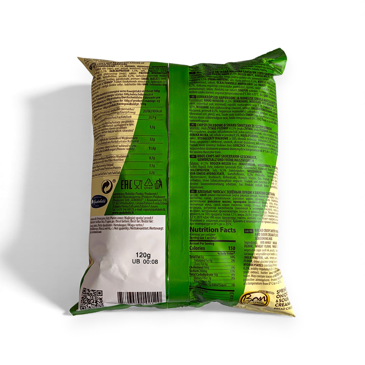 Crunchy Bread Crisps 'Suhariki' (with green onion and sour cream)