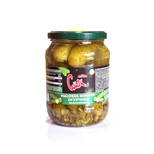 Tasty Cucumbers in Slightly Salted Brine