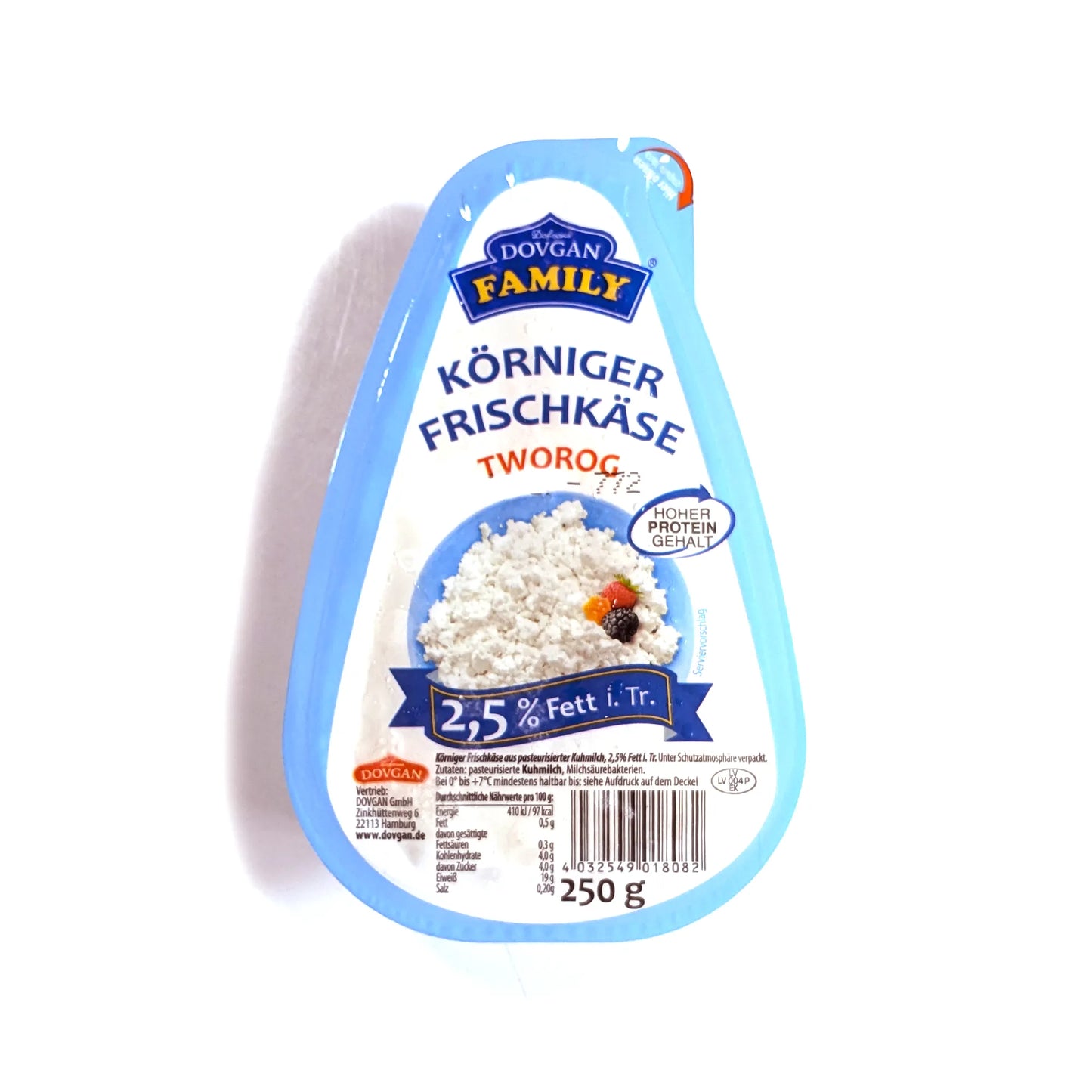 Чистый Творог 'Довгань' (2,5% жирности) 250г