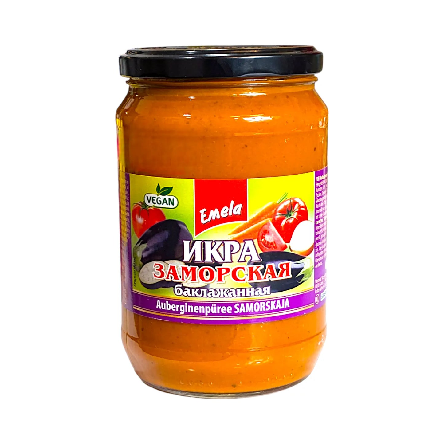 Традиционная русская «Заморская» баклажанная икра «Емеля»