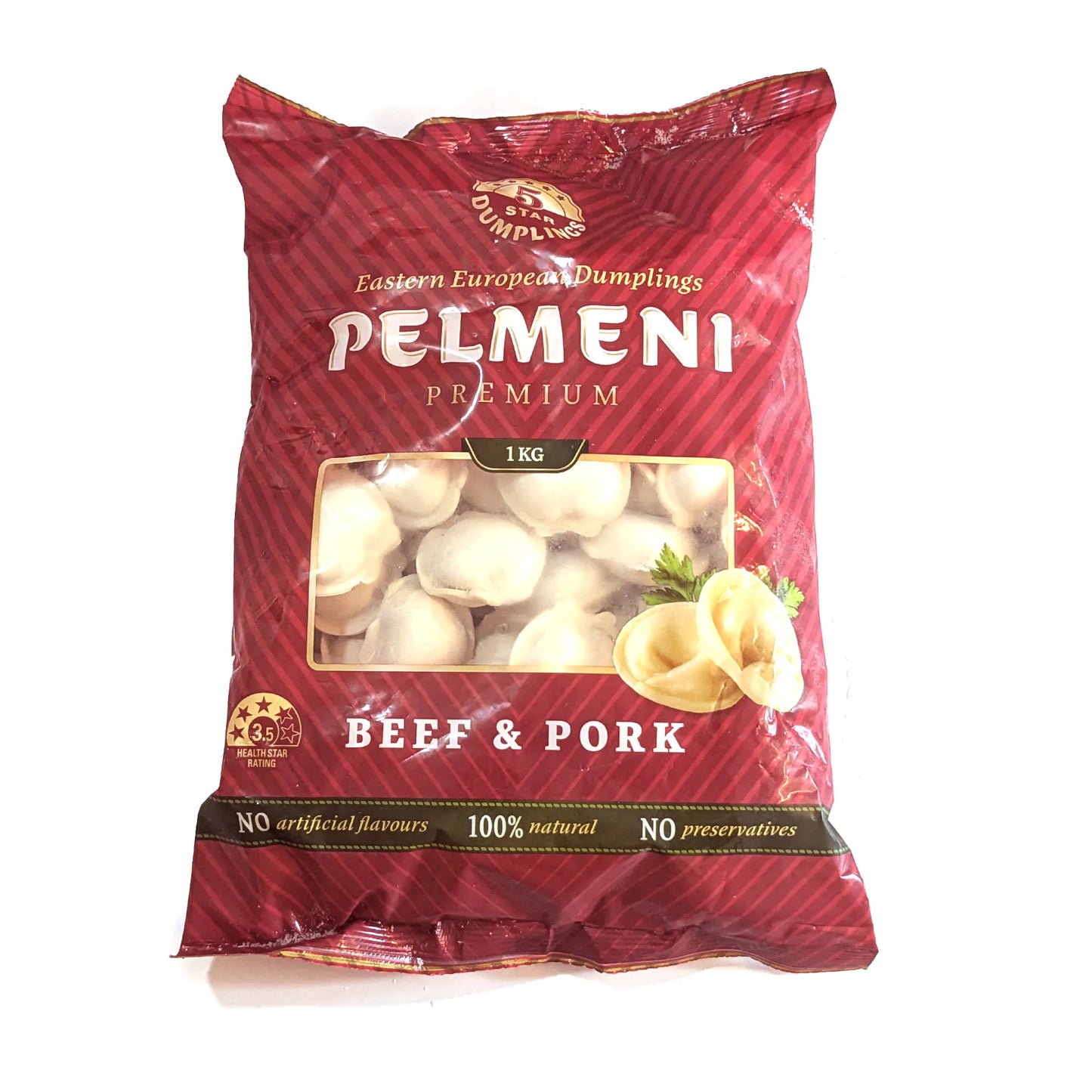 Premium Pelmeni 'Five Star' (with Beef and Pork) 1kg