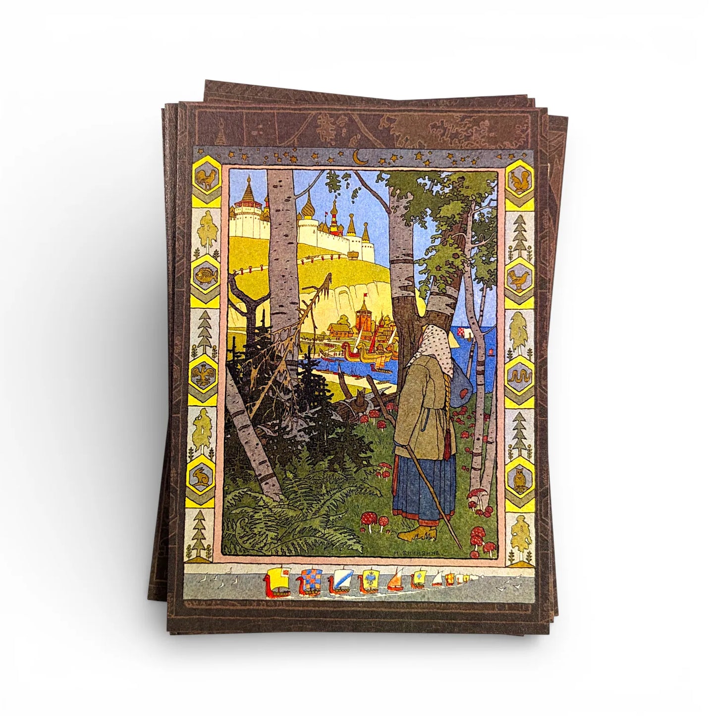 Russian Folklore Postcards Decorated 18 cm