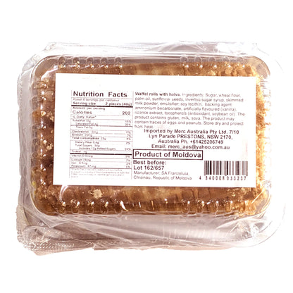 Вкусные хрустящие трубочки (с ореховой халвой)