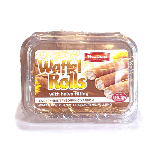 Вкусные хрустящие трубочки (с ореховой халвой)