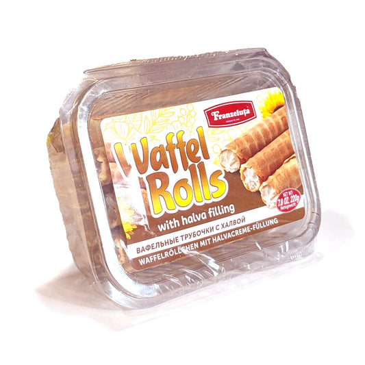 Вкусные хрустящие трубочки (с ореховой халвой)