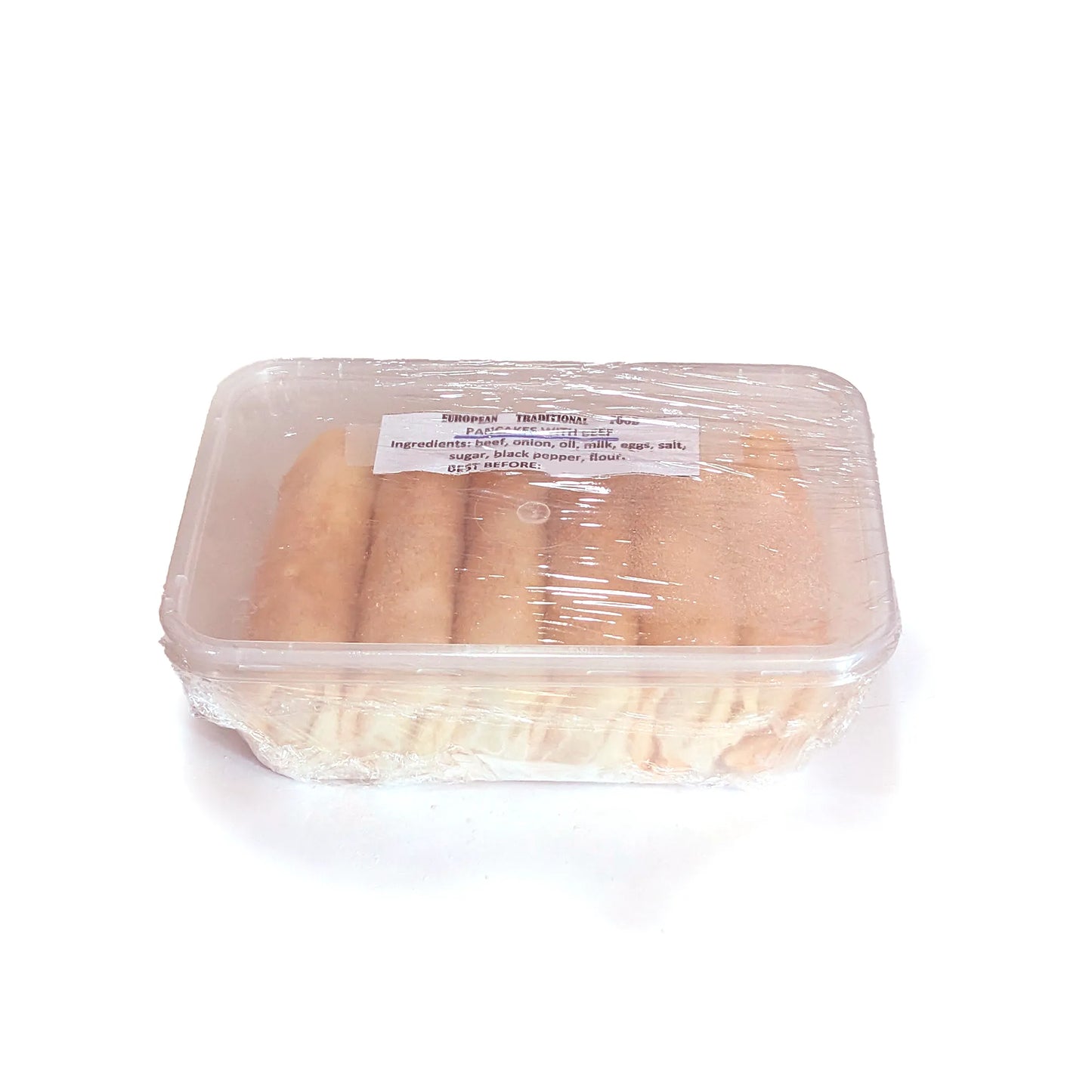 Замороженные русские блины с мясом (домашние)