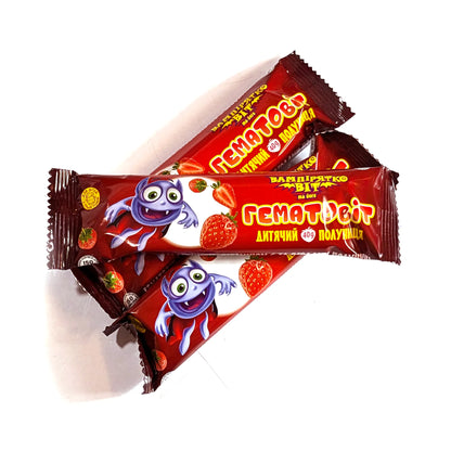 Классический питательный батончик «Гематоген» (с клубникой)
