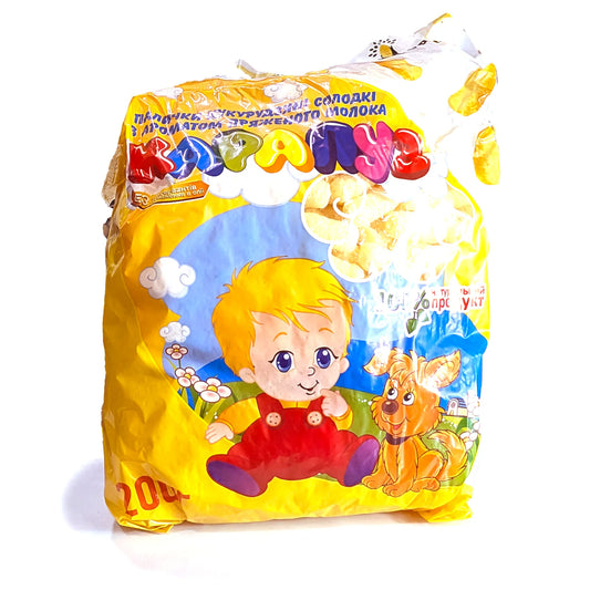 Crunchy Sweet Corn Puffs 'Karapuz' Large 200g