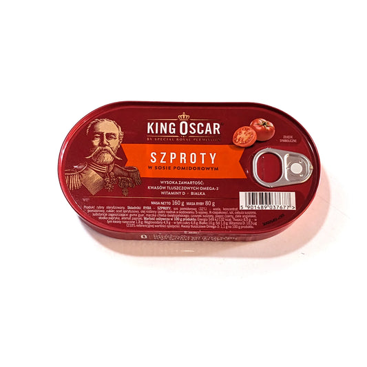 Premium Sprats in Tomato Juice 'King Oscar'