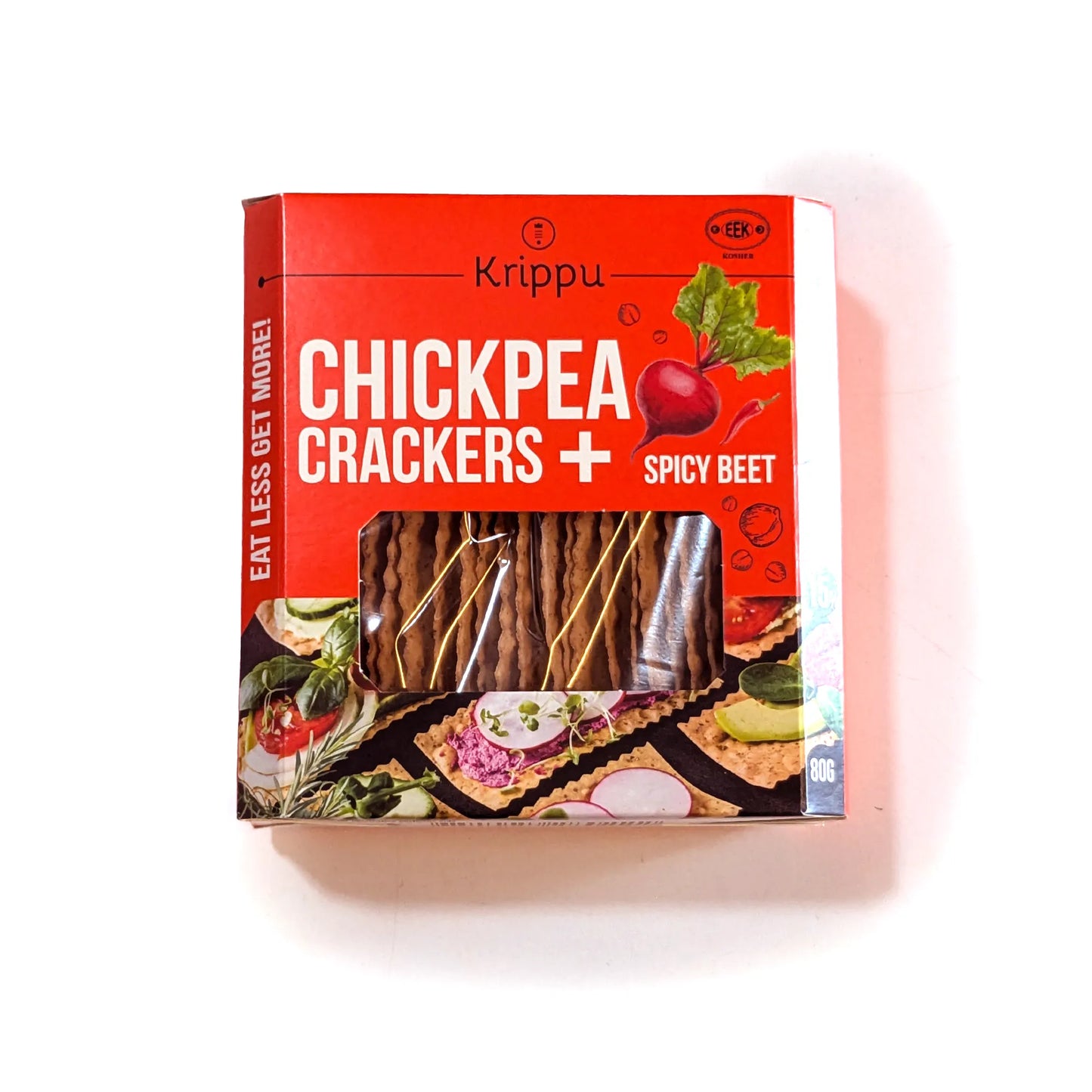 Tasty Chickpea Crackers 'Krippu' (with spicy beet)