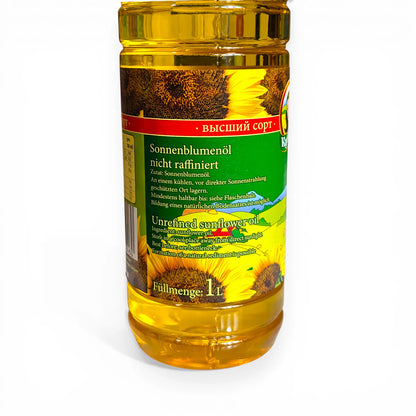 Unrefined Sunflower Oil 'Kubanochka' (fragrant for salads) 1L