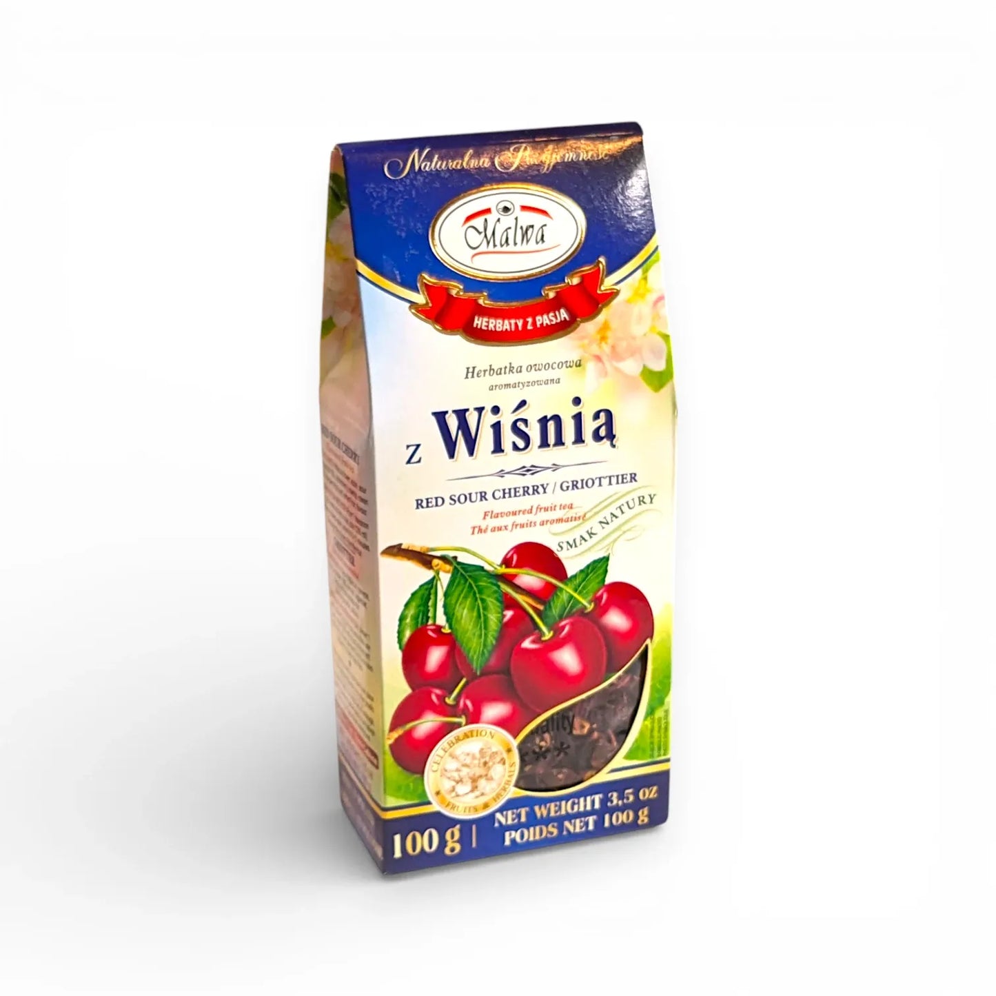 Premium 'Malwa' Sour Cherry Herbal Infusion Tea (loose leaf)