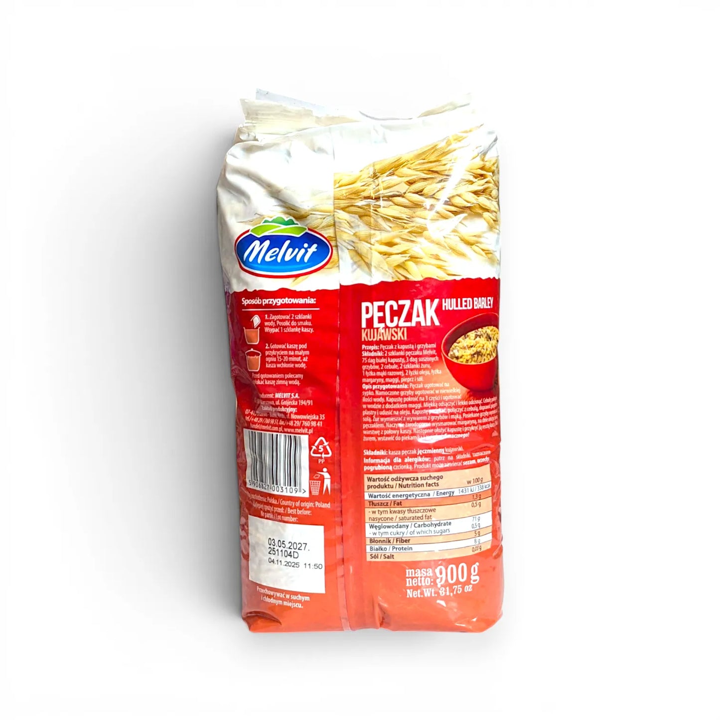 Premium Pearl Barley 'Melvit' 900g
