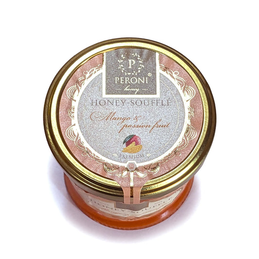 Ultra-Premium Honey Souffle Tropical 'Peroni' (with mango and passionfruit)