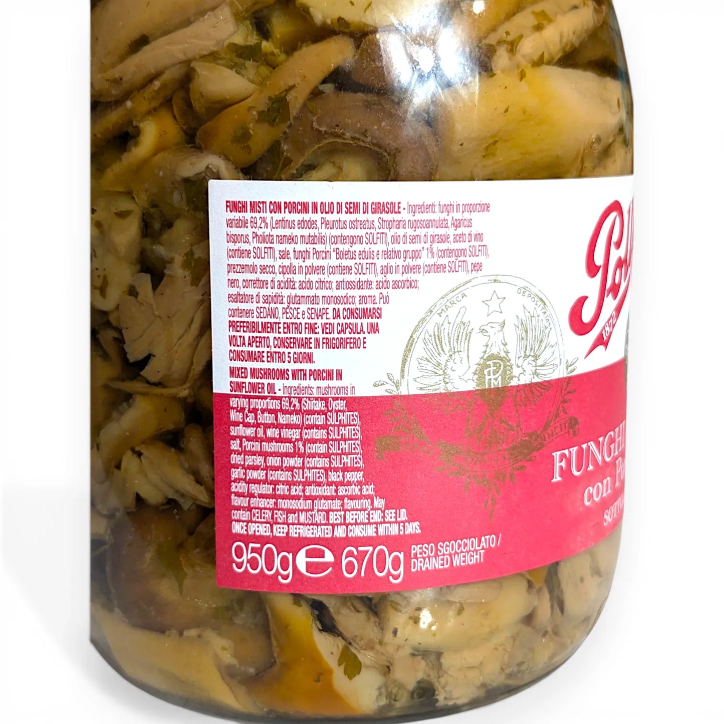 Premium Mushroom Mix 'Polli 1872' (in oil) 950g