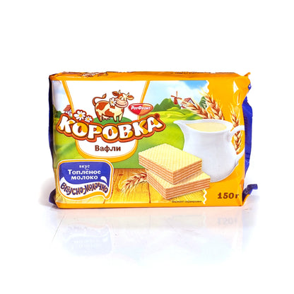 Premium Crunchy Milky Wafers 'Korovka'