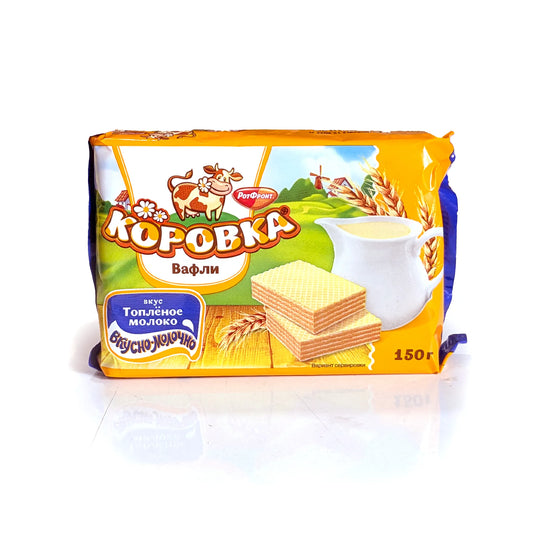 Premium Crunchy Milky Wafers 'Korovka'