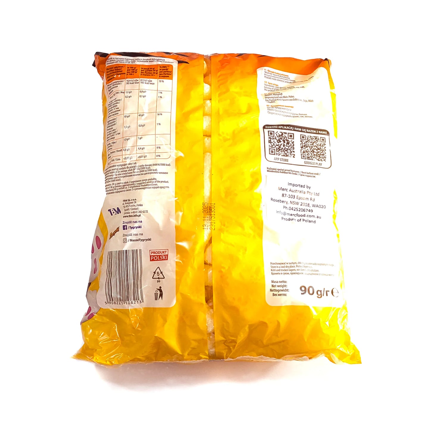 Crunchy Corn Puffs 'Tygryski' (Unsweetened)