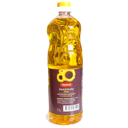 Масло подсолнечное нерафинированное премиум «Вильнюс» 1л