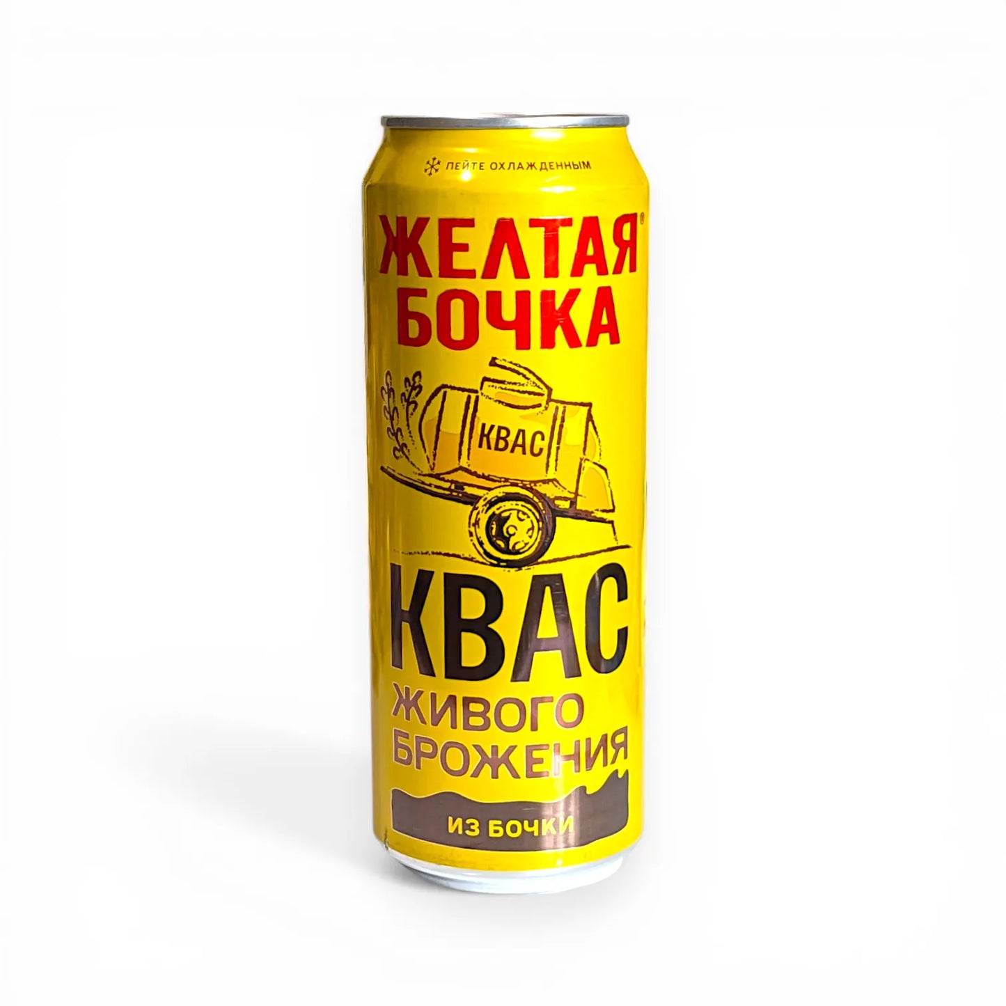 Traditional Russian Kvas 'Yellow Barrel' 0.5L