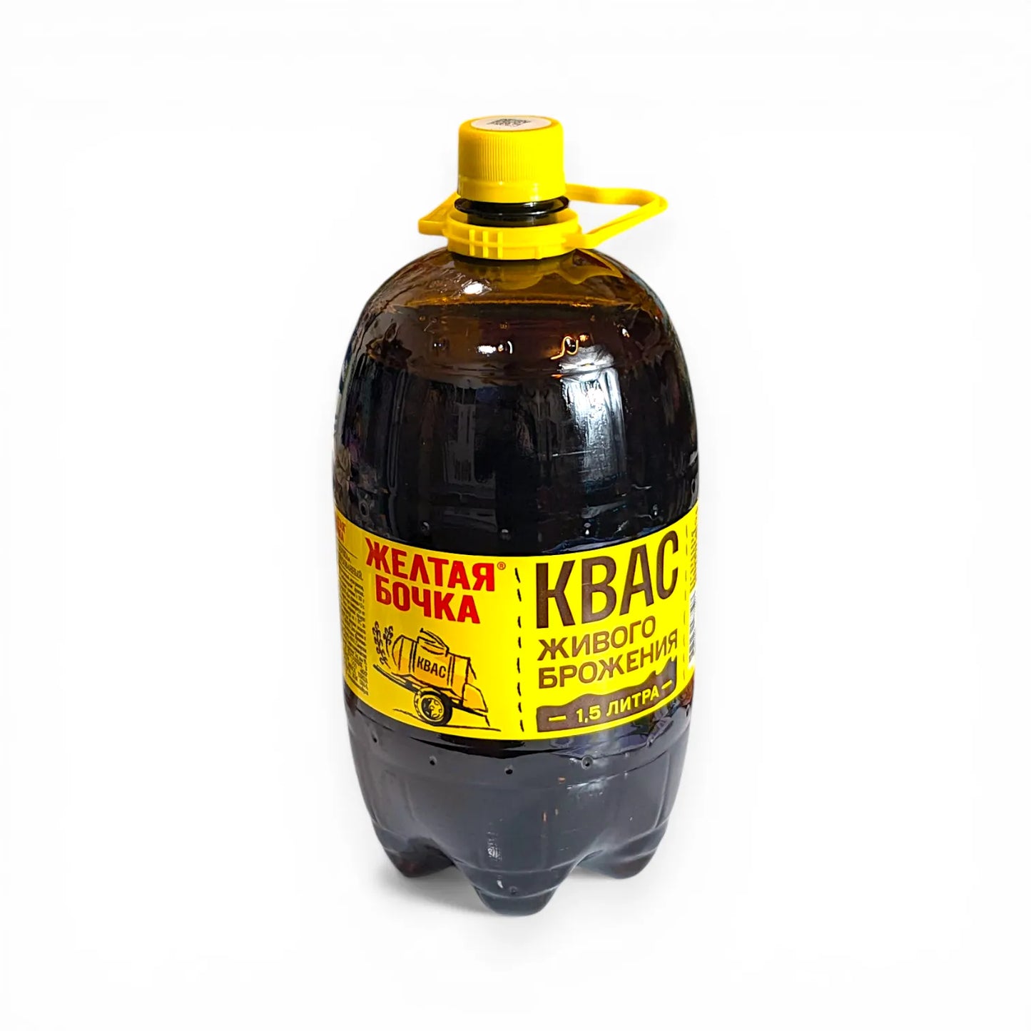 Traditional Russian Kvas 'Yellow Barrel' 1.5L