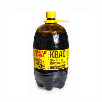 Traditional Russian Kvas 'Yellow Barrel' 1.5L